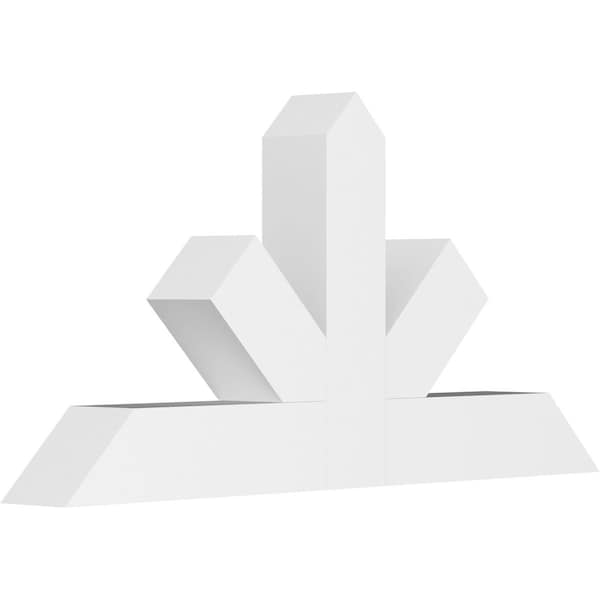 Ekena Millwork Saratoga Architectural Grade PVC Gable Bracket, 36"W x 18"H x 4"D x 4"F, 12/12 Pitch GBP036X18X0404SAR00 - main